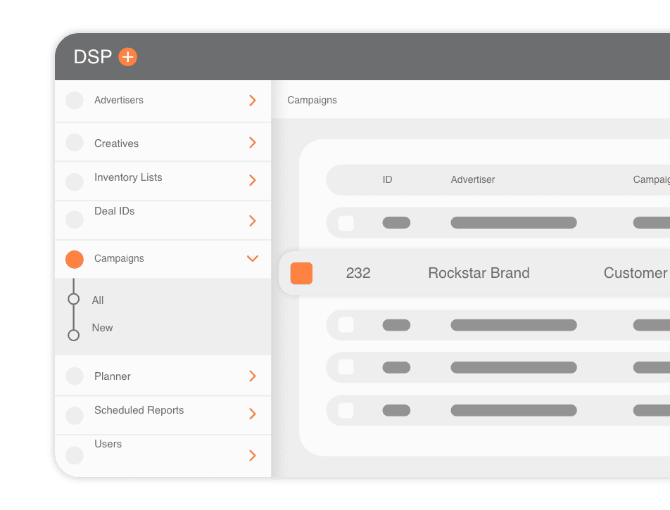 DSP dashboard